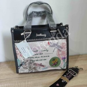 Bolso cuadrado Libelulas negro