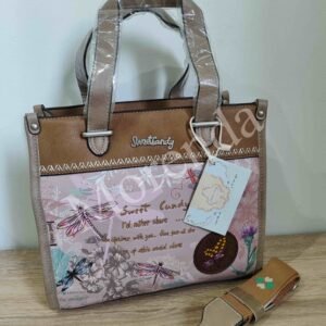 Bolso cuadrado Libelulas marron