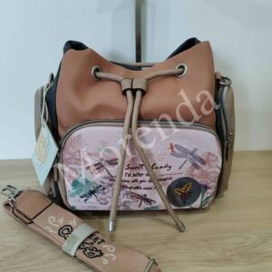 Bolso bandolera libelulas rosa