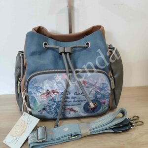 Bolso bandolera libelulas azul