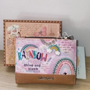 Cartera corta Rainbow rosa
