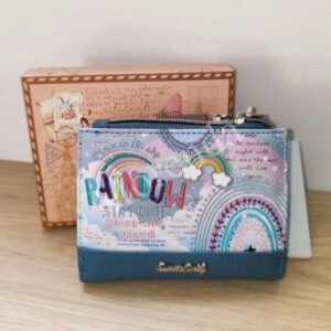 Cartera corta Rainbow azul