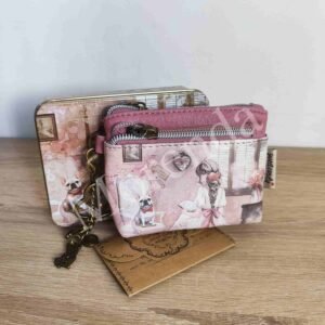 Monedero simple rosa