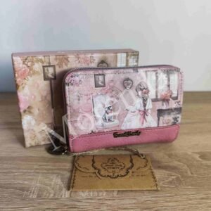 Cartera mediana rosa