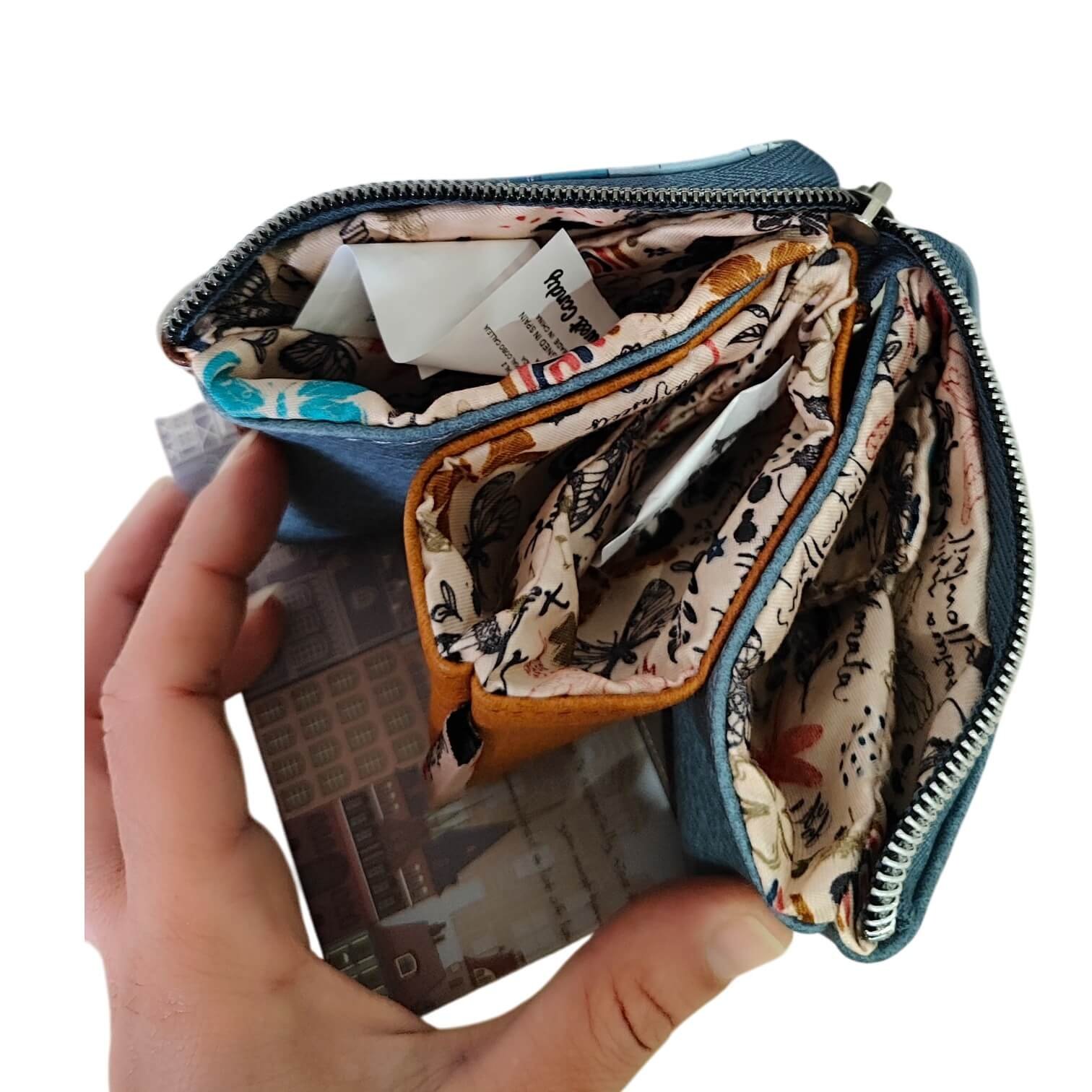 Monedero triple azul | Amsterdam - Imagen 4