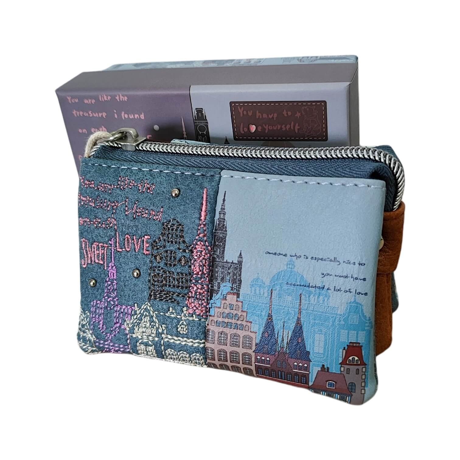 Monedero triple azul | Amsterdam